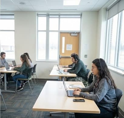 University staff member reviewing student interview performance insights